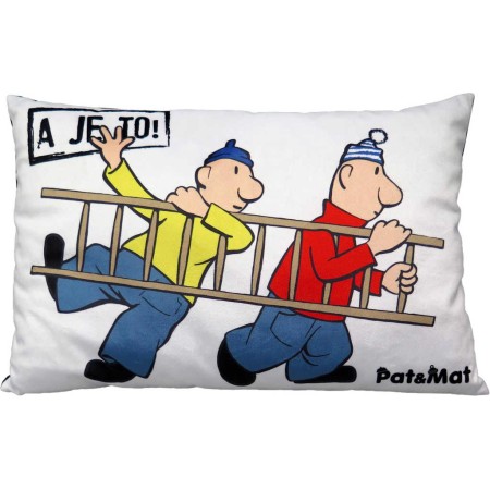 MORAVSKÁ ÚSTŘEDNA Polštář Pat a Mat Žebřík 40x30cm A je to! PLYŠ