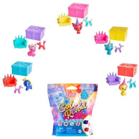 MATTEL BRB Barbie Color reveal set zvířátko s doplňky s překvapením
