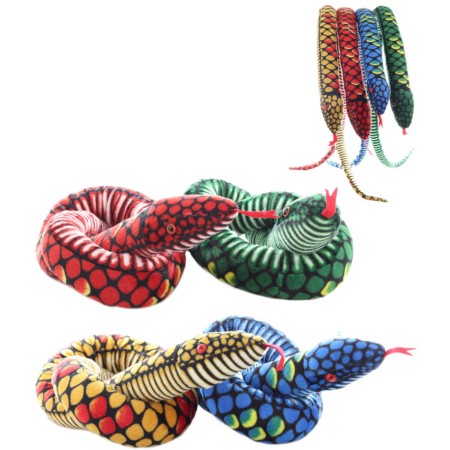 PLYŠ Had barevný 160cm 4 barvy *PLYŠOVÉ HRAČKY*