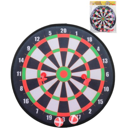 Terč závěsný na suchý zip látkový set se 2 soft šipkami a 2 míčky