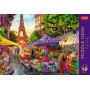 TREFL PUZZLE PREMIUM Čas na čaj Květinový trh Paříž 69x48cm 1000 dílků