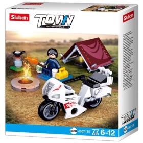 SLUBAN Town Motorkář v kempu 77 dílků + 1 figurka STAVEBNICE