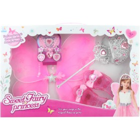 KARNEVAL Malá princezna set křídla s korunkou a doplňky v krabici