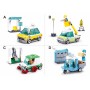 SLUBAN Metropolis Auto taxi zpětný chod 94 dílků + figurka STAVEBNICE