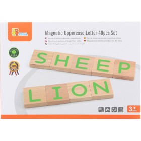 VIGA DŘEVO Magnetická písmena set 40ks *DŘEVĚNÉ HRAČKY*