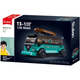 SLUBAN Model Bricks Surfařský vůz TS-1 276 dílků + figurka STAVEBNICE