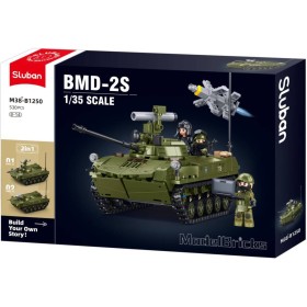 SLUBAN Model Bricks Bojové vozidlo BMD-25 530 dílků + 3 figurky STAVEBNICE