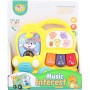 Zábavné piánko baby autobus 15cm na baterie Zvuk 2 barvy plast
