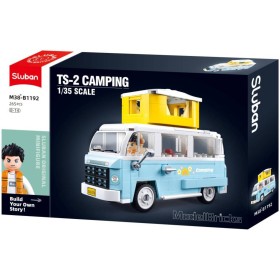 SLUBAN Model Bricks Auto obytný vůz TS-2 265 dílků + figurka STAVEBNICE