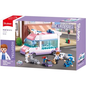 SLUBAN Metropolis Auto záchranná služba 251dílků + 3 figurky STAVEBNICE