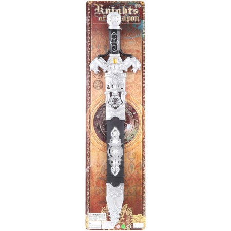 Meč dětský rytířský 53cm set s pouzdrem na kartě plast