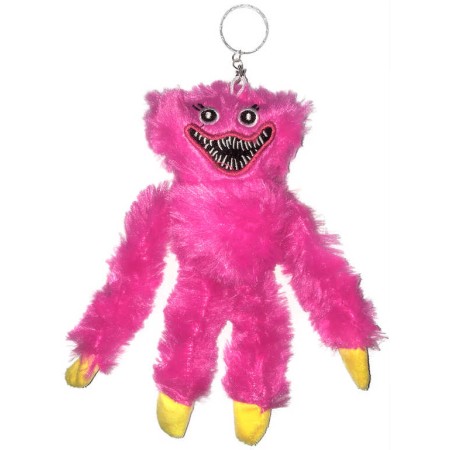PLYŠ Klíčenka Huggy Wuggy 18cm růžová příšerka přívěsek na klíče