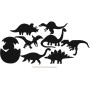 Obrázek škrabací duhový výřez dinosauři set 9ks s nástrojem
