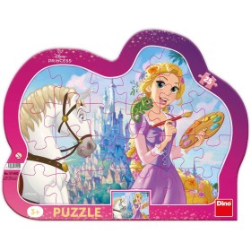 DINO Puzzle obrysové deskové 25 dílků Disney Locika 31x23cm skládačka