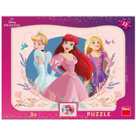 DINO Puzzle deskové 12 dílků Disney Princezny 31x23cm skládačka