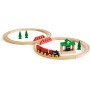 BRIO DŘEVO Baby vláčkodráha osmička Classic set s doplňky 22ks
