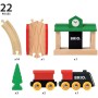 BRIO DŘEVO Baby vláčkodráha osmička Classic set s doplňky 22ks