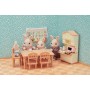 Sylvanian Families jídelna stůl s židlemi a kredencí nábytek doplněk k herním sadám