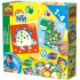 SES CREATIVE Prstové barvy 3x45ml baby kreativní set dobarvi si dinosaura