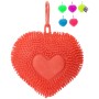 Srdce mačkací přívěsek s bodlinkami antistresový silikonový 6 barev