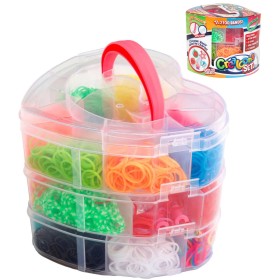 UDĚLEJ SI NÁRAMEK Gumičky LOOM BANDS 2700ks s doplňky box srdce