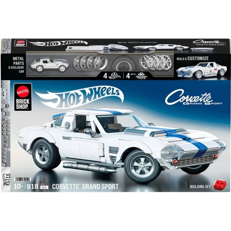 MATTEL Mega Hot Wheels prémiová edice auto Corvette 918 dílků stavebnice
