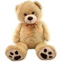 PLYŠ Medvěd hnědý světlý 100cm s mašlí *PLYŠOVÉ HRAČKY*