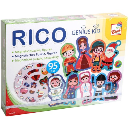 BINO Magnetické puzzle skládačka postavičky 95 dílků *DŘEVĚNÉ HRAČKY*