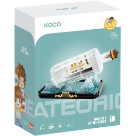Stavebnice mini KOCO Titanic v lahvi 918 dílků + 2 figurky plast
