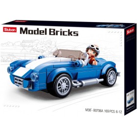 SLUBAN Model Bricks Auto sportovní kabriolet 169 dílků + 1 figurka STAVEBNICE