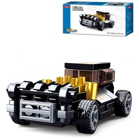 SLUBAN Power Bricks Auto černý Mod Rod zpětný chod 51 dílků STAVEBNICE