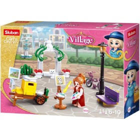 SLUBAN Girls Dream Malířka v parku 114 dílků + 1 figurka STAVEBNICE