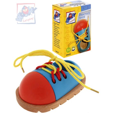 WOODY DŘEVO Botička šněrovací zavazovací *DŘEVĚNÉ HRAČKY*