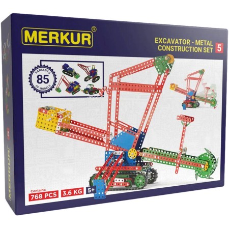 MERKUR 5 Big set 768 dílků * KOVOVÁ STAVEBNICE *