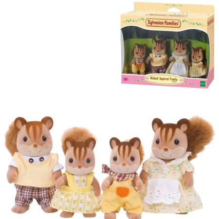 Sylvanian Families Rodina hnědých veverek set 4 figurky v krabici