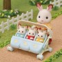 Sylvanian Families kočárek / autosedačka pro trojčata doplněk k herním sadám