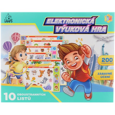 Hra výuková elektronická 10 listů s úkoly na baterie CZ Zvuk