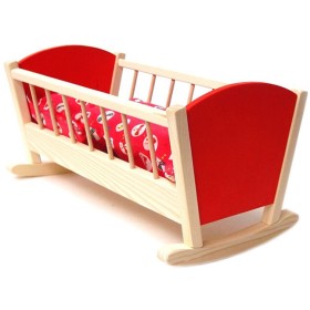 CEEDA DŘEVO Kolébka barevná pro panenku miminko *DŘEVĚNÉ HRAČKY*