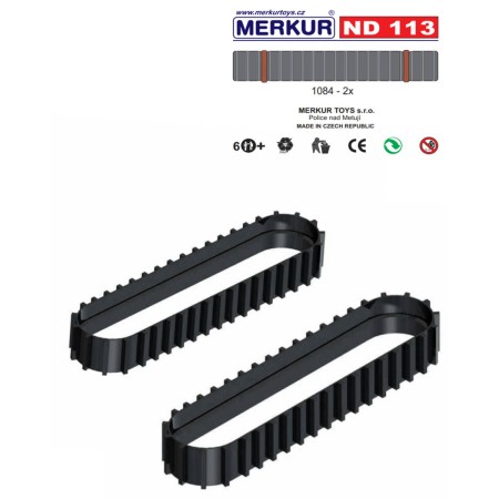 MERKUR ND113 gumové pásy * KOVOVÁ STAVEBNICE * Náhradní díl