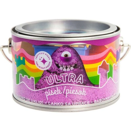 EP Line Ultra písek kinetický magický 200g fialový s glitry s formičkami v plechovce