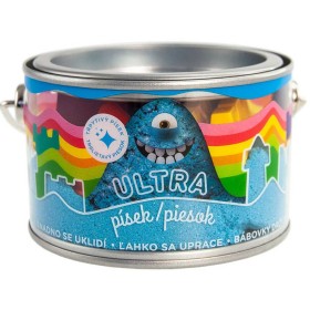 EP Line Ultra písek kinetický magický 200g modrý s glitry s formičkami v plechovce