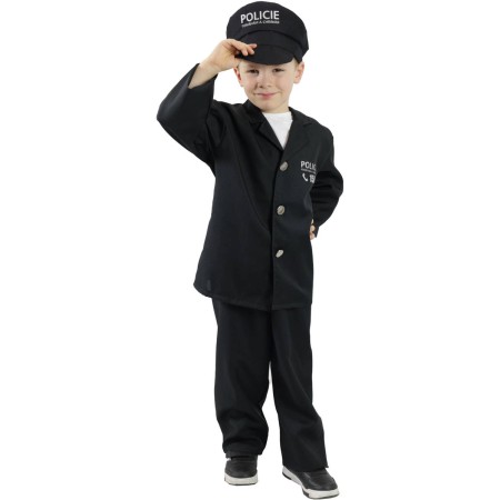 KARNEVAL Šaty Policista vel. M (116-128cm) 6-8 let Eko *KOSTÝM*