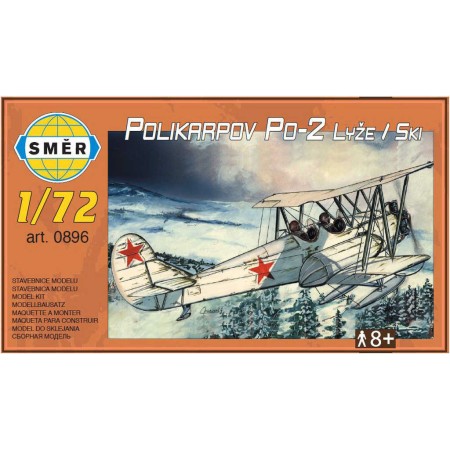 SMĚR Model letadlo dvouplošník Polikarpov Po-2 Lyže 1:72 (stavebnice letadla)