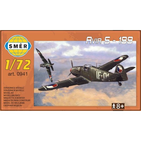 SMĚR Model letadlo Avia S-199 plastová stavebnice letadla 1:72