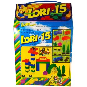 LORI 015 Stavebnice polytechnická ZOO 62 dílků plast v krabici 15
