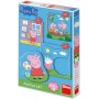 DINO Baby puzzle 12 dílků Peppa Pig Rodina 18x18cm skládačka 3v1 velké dílky