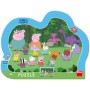 DINO Puzzle obrysové deskové 25 dílků Peppa Pig 31x23cm skládačka