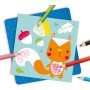 SES CREATIVE Dobarvi si zvířátko kreativní set 16 listů s pastelkami