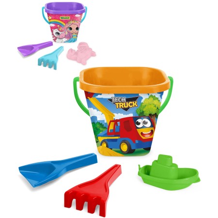 WADER Baby set na písek kyblík se 2 nástroji a doplňkem 2 druhy