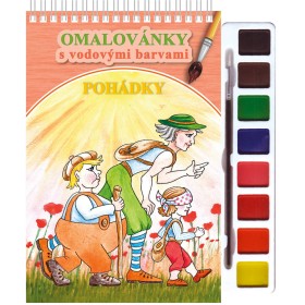 AKIM Omalovánky set s barvami a štětcem Pohádky